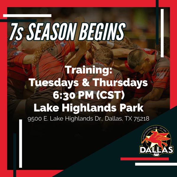 Dallas Rugby 7s Season Begins Now! Sign up today!