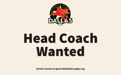 Dallas Rugby Seeks New Head Coach for 2021-2022 Season